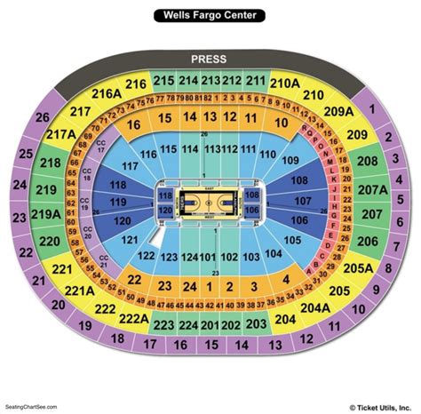 wells fargo center interactive seating map